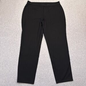 J Jill Ponte Slim Leg Pants LT Large Tall Black High Rise Pull On Stretch Career